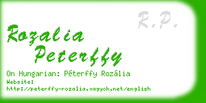rozalia peterffy business card
