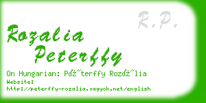 rozalia peterffy business card